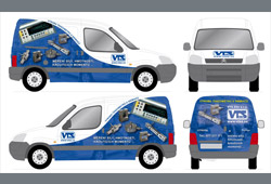 Grafick design pro polep osobnch aut VTS Zln.