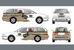 Grafick design pro polep osobnch aut Blapic.