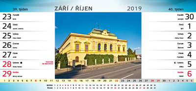 Stoln kalend 14-ti denn Uhersk Hradit 2019