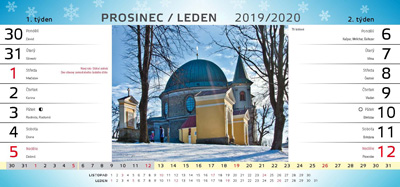 Stoln kalend 14-ti denn Zlnsk kraj 2019