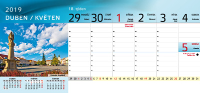 Stoln kalend Uhersk Hradit 2019