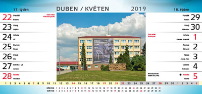 Stoln kalend 14-ti denn Bystice pod Hostnem 2019