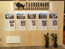3D reklama a 3D loga Taurushaus prezentační stěna