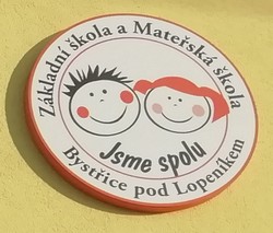 3D logo + button Mateřská Škola Bystřice pod Lopeníkem