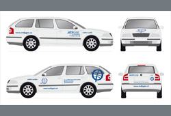 Grafický design pro polep osobních aut MDP Geo.