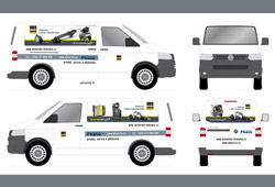 Grafický design pro polep osobních aut PK Servis.