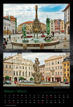 Nástěnný kalendář Olomouc 2019