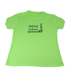 Sítotik na zelené triko Sexy mama