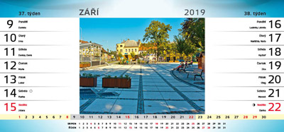 Stolní kalendář 14-ti denní Hulín 2019