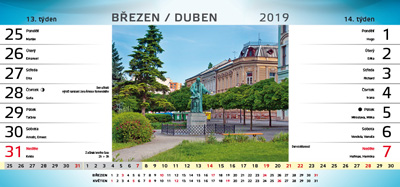 Stolní kalendář 14-ti denní Kroměříž 2019