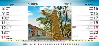 Stolní kalendář 14-ti denní Přerov 2019