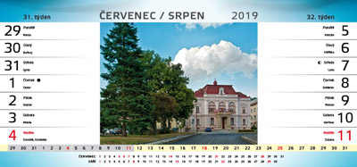 Stolní kalendář 14-ti denní Vsetín 2019
