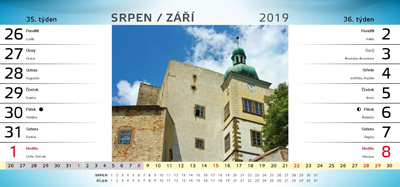 Stolní kalendář 14-ti denní Zlínský kraj 2019