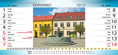 Stolní kalendář 14-ti denní Bystřice pod Hostýnem 2019