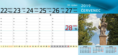 Stolní kalendář Bystřice pod Hostýnem 2019